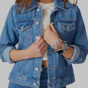 NWT Women’s Hudson Jeans Cropped Jean Jacket Size Small